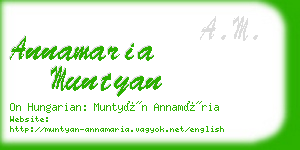 annamaria muntyan business card